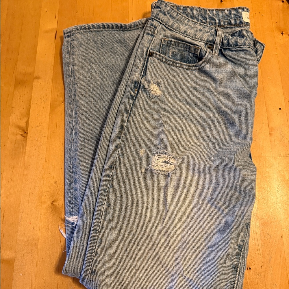Carly Jean Los Angeles Light Blue Straight Leg Jeans